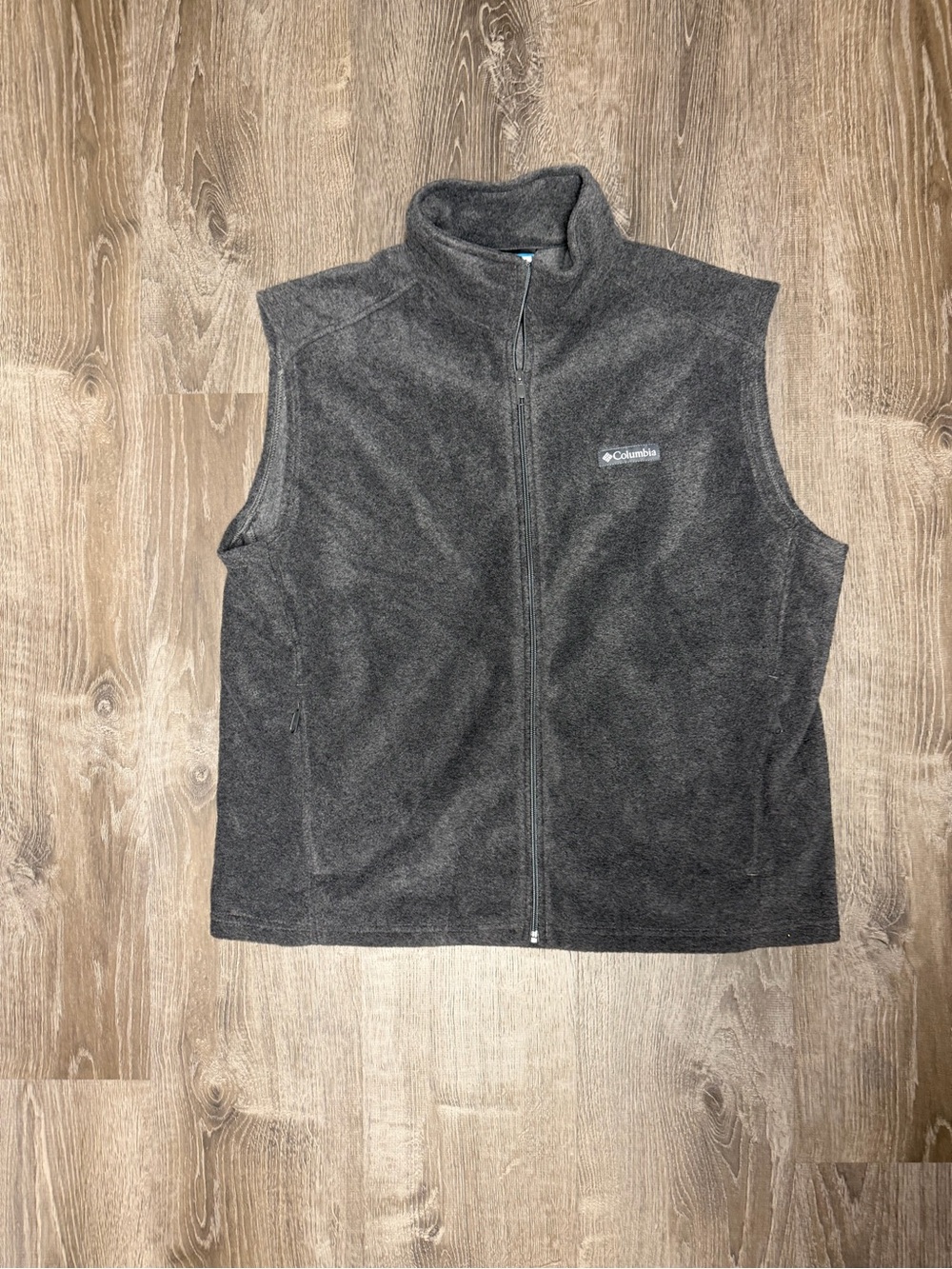 Columbia Dark Gray Zip-Front Fleece Vest